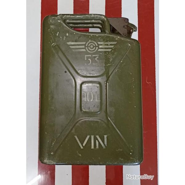 Jerrican Arm�e de l'Air TAP 10 litres de vin dat� 1953