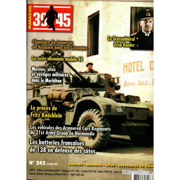 39-45 Magazine 242, chantiers de jeunesse , raed er , veste mod�le 44 petits po, morbihan vestiges,