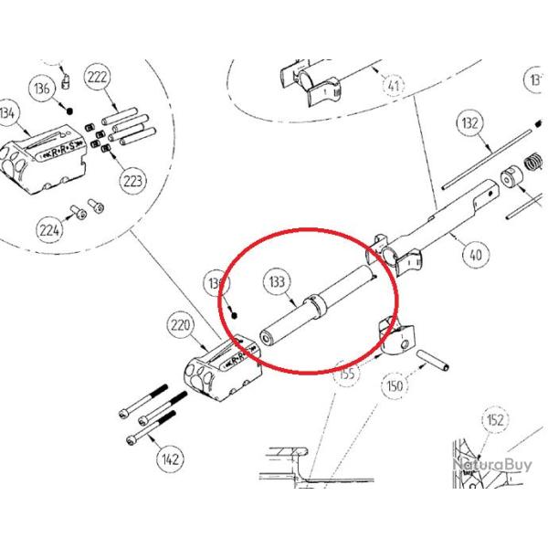 Canon pour pistolet H�mmerli SP20 calibre 22Lr Pi�ce 133 Occasion