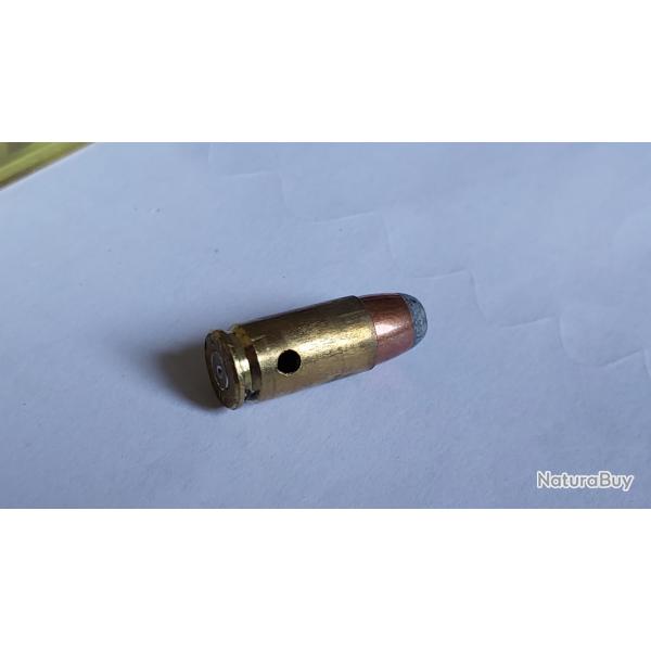 Cartouche neutralis�e - 9mm -  Ogive t�te creuse semi blind� 100 grains