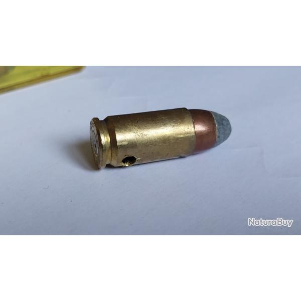 Cartouche neutralis�e - 9mm -  Ogive semi blind� 125 grains