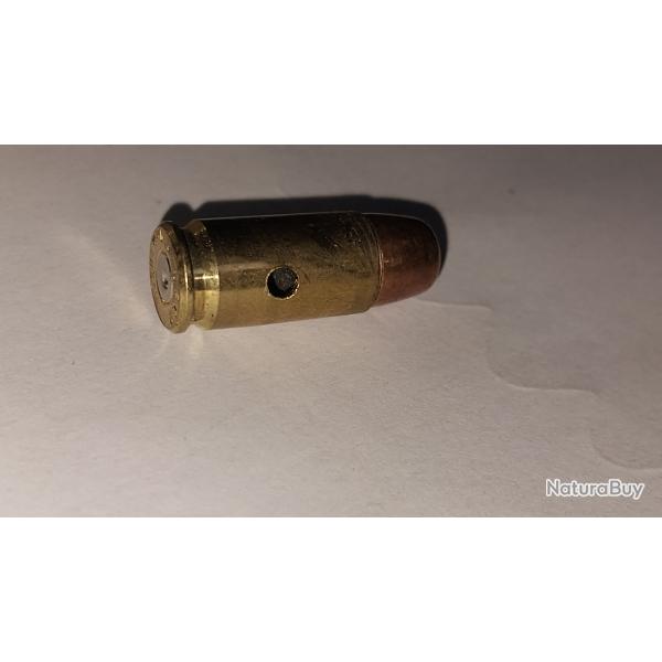 Cartouche neutralis�e - 9mm -  Ogive blind� nez plat 149 grains