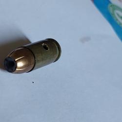Cartouche neutralis&eacute;e - 9mm -  Ogive nez creux cuivr&eacute; avec rainure 125 grains