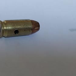 Cartouche neutralis&eacute;e - 9mm -  Ogive nez creux cuivr&eacute; avec rainure 125 grains - enfonc&eacute;