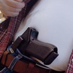 VALENTIN GANCH HOLSTER &Agrave; PORTER DE L'INT&Eacute;RIEUR EN VELOUR POUR GLOCK 17/19/21/22/23/25/31/32