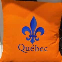 coussin Qu&eacute;bec Orange