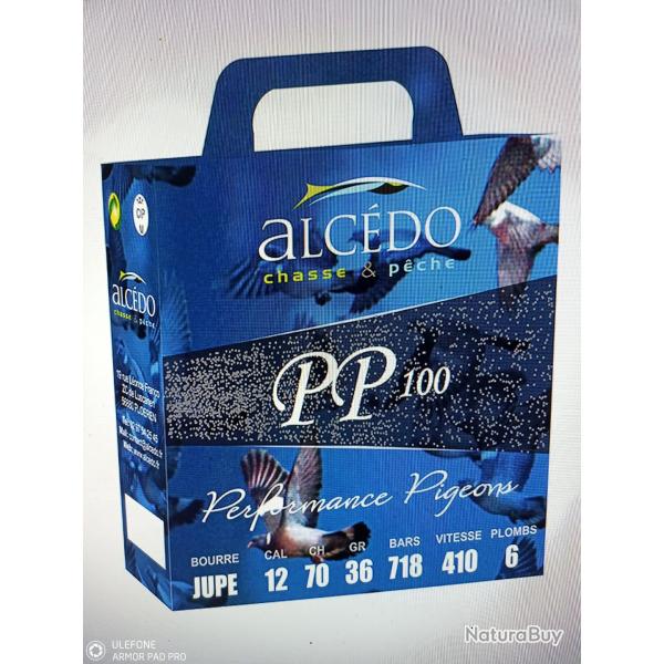 Alcedo pack pigeons 100 cartouches bourre jupe calibre 12/70 plombs num�ro 4