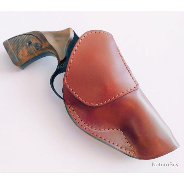 VALENTIN GANCH HOLSTER EN CUIR AVEC CLIP POUR UN PETIT REVOLVER