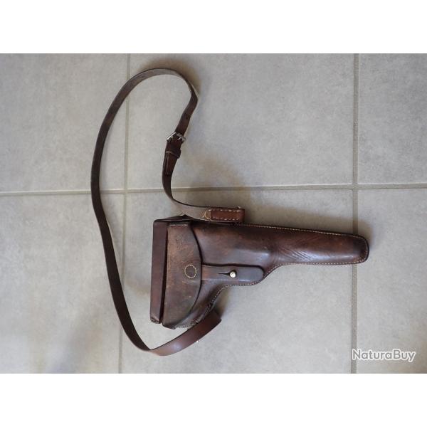 1927 Etui pistolet parabellum suisse avec bretelle