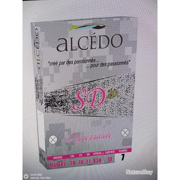 Alcedo Super dispersant calibre 20/70 bourre grasse 27gr 10 munitions