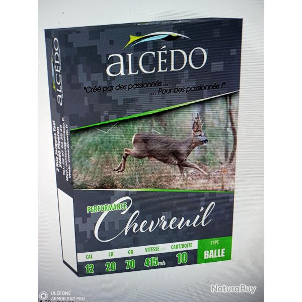 Alcedo performance chevreuil calibre 20/70 plombs 1+2 bourre jupe 70gr 10 munitions