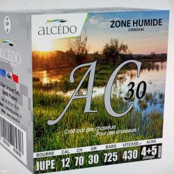 Alcedo zone humide acier AC30 calibre 12/70 bourre jupe plombs de 4+5 ou 6+8 30gr bo&icirc;tes de 25 munit