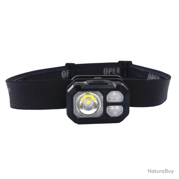 Lampe frontale LED rechargeable Opex Noire