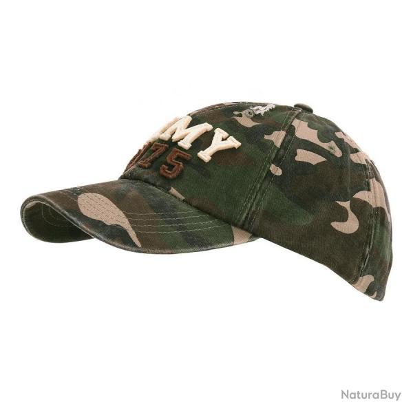 Casquette vintage Army 1775 coton | Baseball r�glable Verte