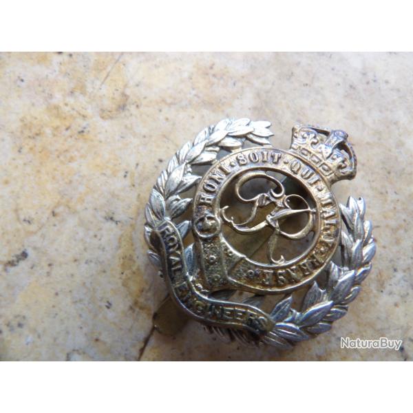 cap badge royal engeneers Anglais ww1 ww2 premi�re seconde guerre corps royal du g�nie