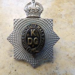 cap badge 1st King Dragoon Guards  Anglais Britannique tank ww1 ww2 premi&egrave;re seconde guerre