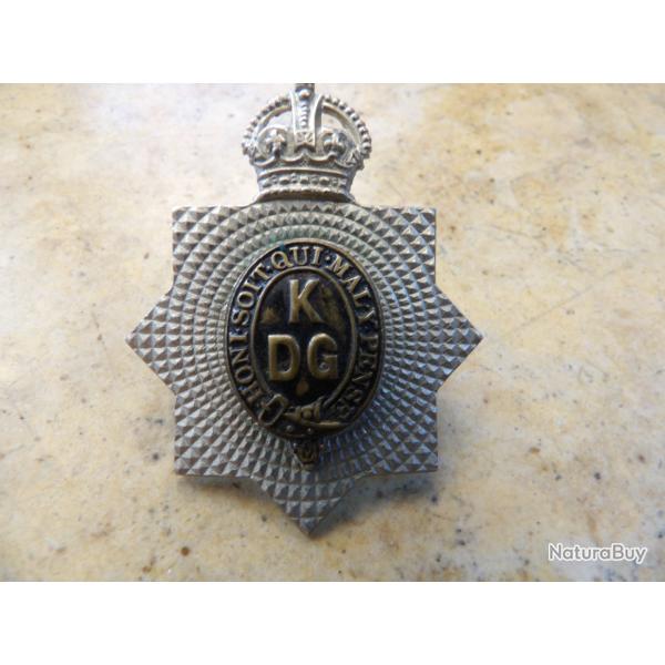 cap badge 1st King Dragoon Guards  Anglais Britannique tank ww1 ww2 premi�re seconde guerre