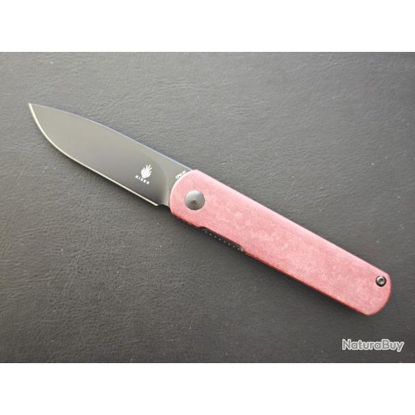 Kizer Feist, plaquette en Redstone Richlite , lame en CPM-4V, r�f KI3499R3 - NEUF.