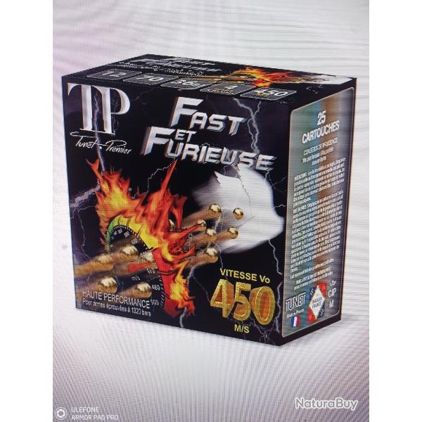 Tunet premier fast et furieuse 12/70 36g 450m/s jupe 25 munitions