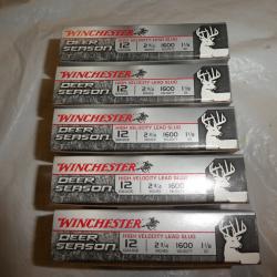 lot de 5 boites de balles Winchester cal 12