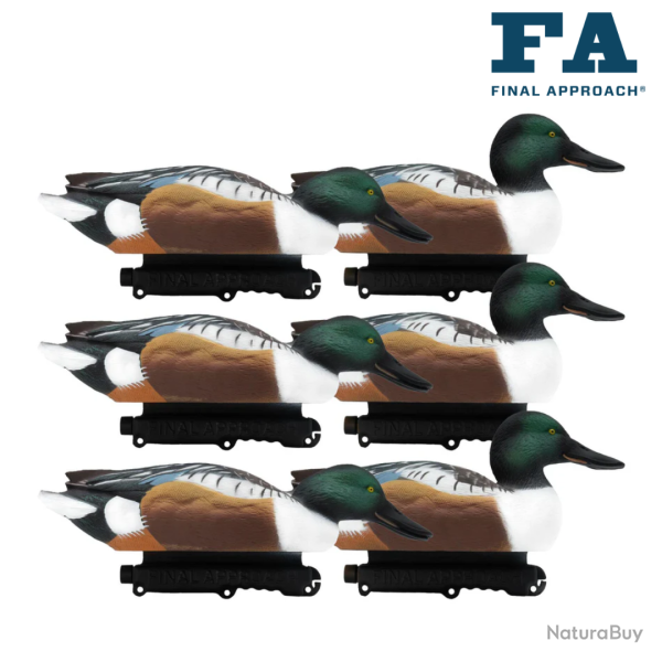 Formes de canard souchet x6  (PRECOMMANDE) - FINAL APPROACH