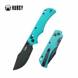 Couteau Pliant Kubey Iguana Lame Acier D2 Manche Plaquettes G10 Tiffany Blue KUB503C
