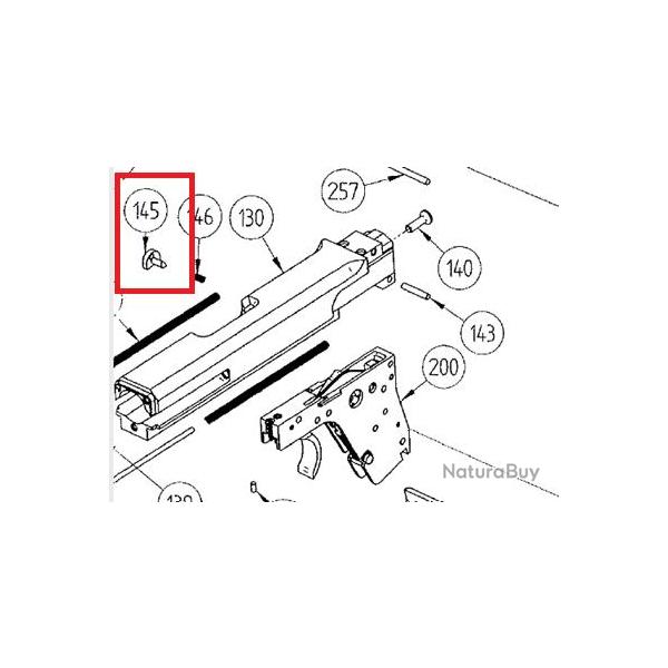 Arr�toir de culasse pour pistolet H�mmerli SP20 calibre 22Lr Pi�ce 145 Occasion