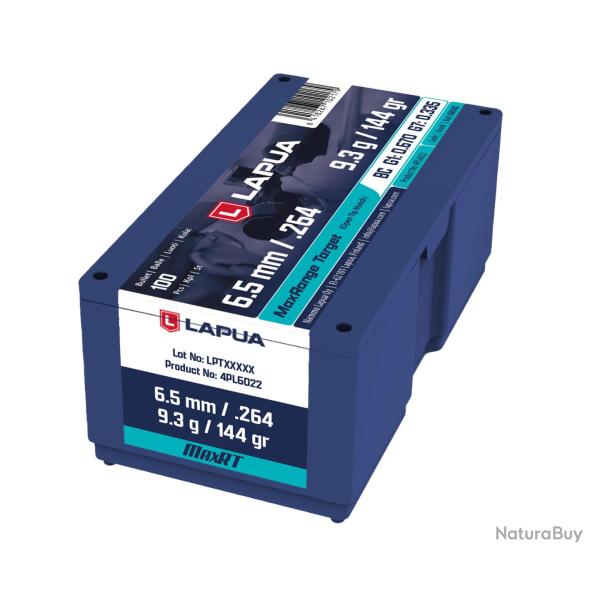 OGIVES 6.5MM .264 144GR MAX RANGE TARGET LAPUA X100 GB582