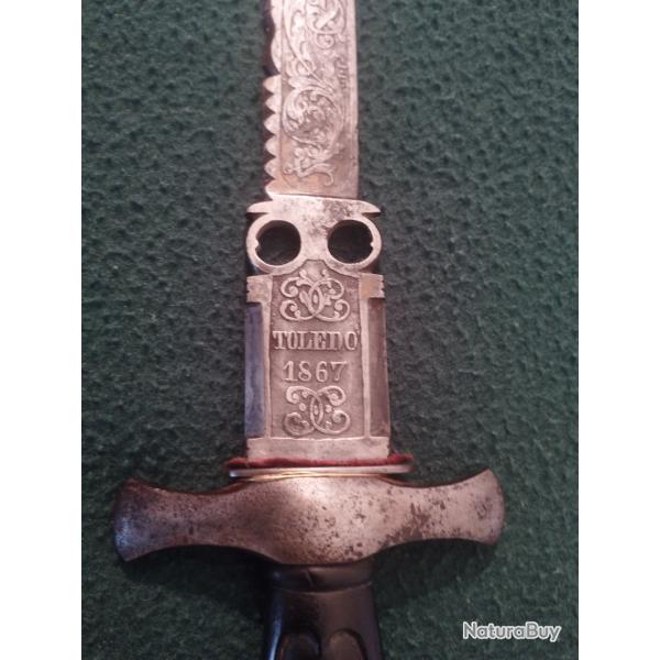 Dague de Chasse Espagnole  .Marqu�e TOLEDO 1867.