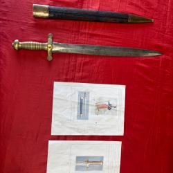 GLAIVE D'INFANTERIE 1831 DE LA MANUFACTURE ROYALE DE CHATELLERAULT