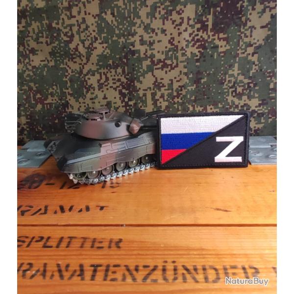Patch brod� style russe drapeau Z noir