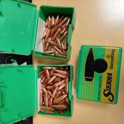 lot de 3 bo&icirc;tes d'ogives Sierra 6mm 85 GR HP