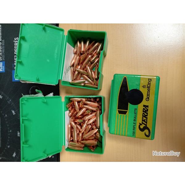 lot de 3 bo�tes d'ogives Sierra 6mm 85 GR HP