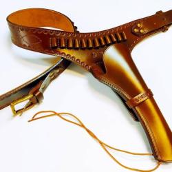 VALENTIN GANCH CEINTURON WESTERN AVEC GRAVAGE