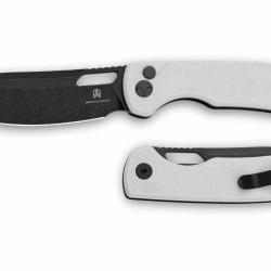 Couteau Bestechman Firebird Lame Acier D2 Manche G10 Blanc Button Lock BMK05E