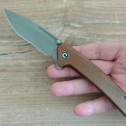 CIVIVI Keen Nadder, lame recurve tanto de 9 cm de long, et plaquettes en Micarta. C2021B