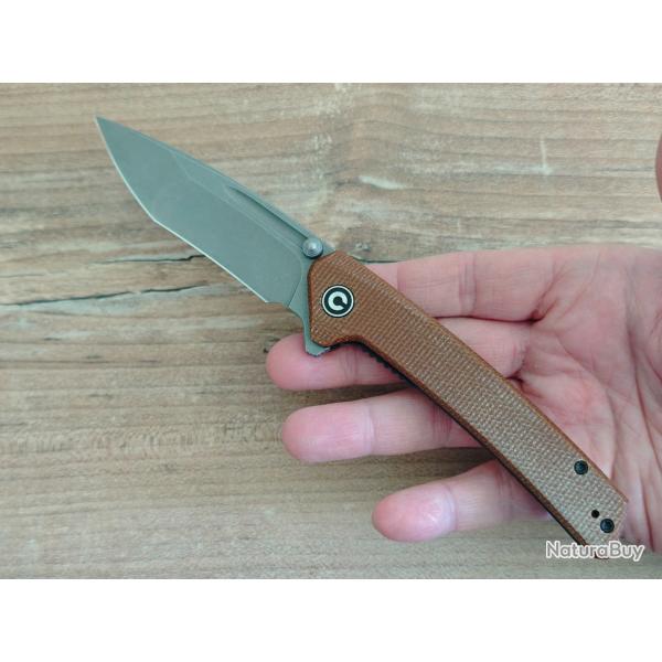 CIVIVI Keen Nadder, lame recurve tanto de 9 cm de long, et plaquettes en Micarta. C2021B