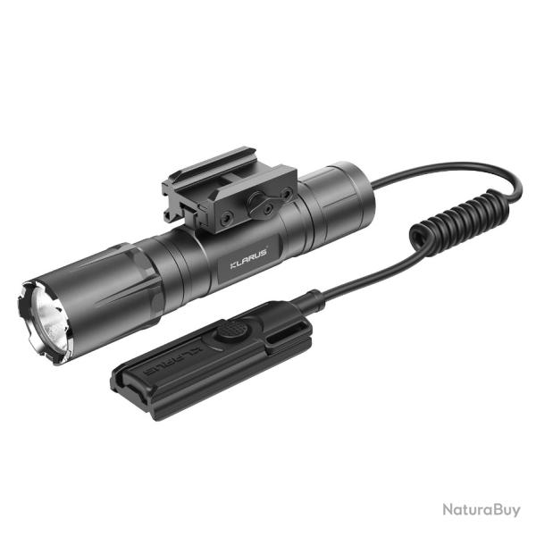 Lampe torche Klarus GL4 avec bouton en gel, fixation Picatinny, 3 300 lumens
