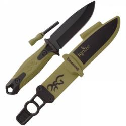 BROWNING - Couteau &agrave; lame fixe IGNITE FIXE NOIR/VERT