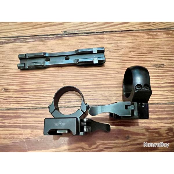 Montage EAW ,colliers D30 pour rail picatinny 21 avec rail acier
