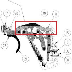 Pi&egrave;ce bloc d&eacute;tente pour pistolet H&auml;mmerli SP20 calibre 22Lr Pi&egrave;ce 18 Occasion