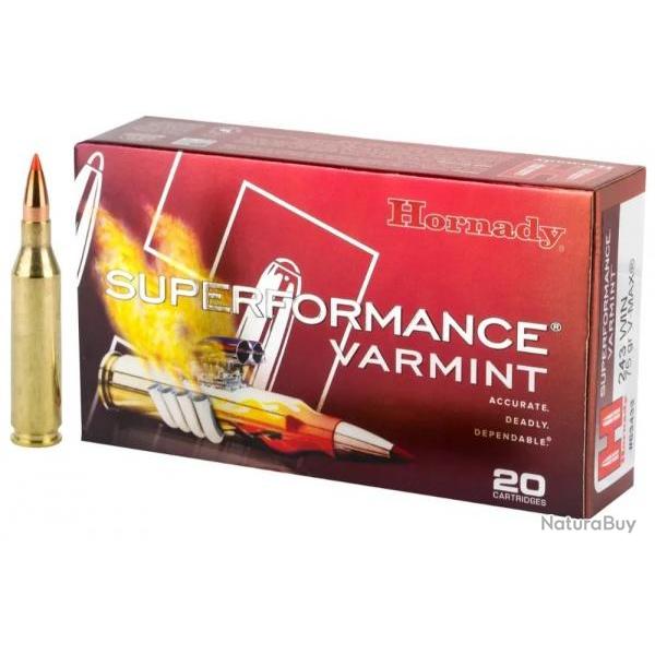 Cartouches Hornady cal 243 win v-max 75 gr