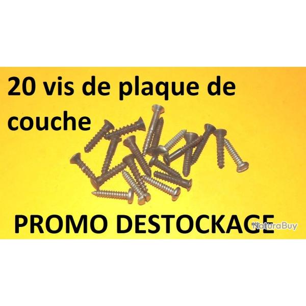 LOT de 20 vis de plaque de couche de crosse fusil - VENDU PAR JEPERCUTE (SW467)