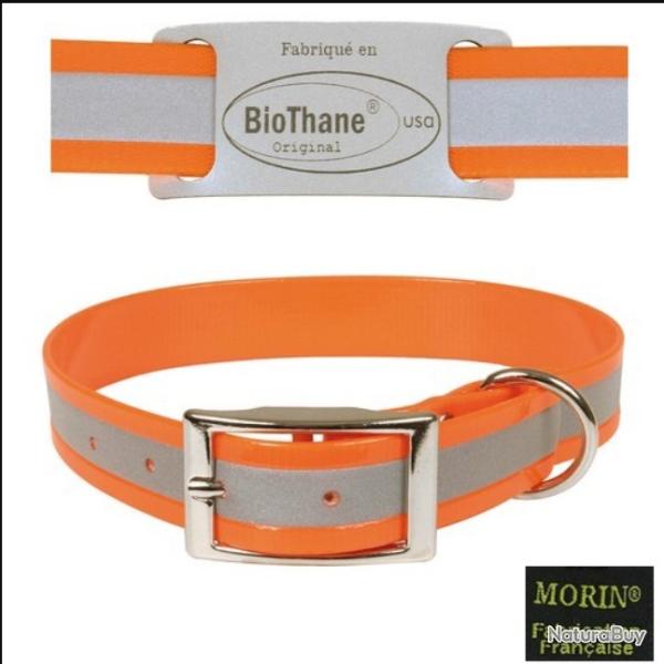 Lot de deux colliers en Biothane r�fl�chissants