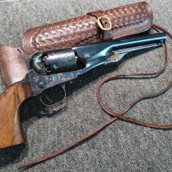 Revolver Uberti  de 1970 mod&egrave;le Colt 1861 Navy Westerner's Arms calibre 36 PN + holster en cuir