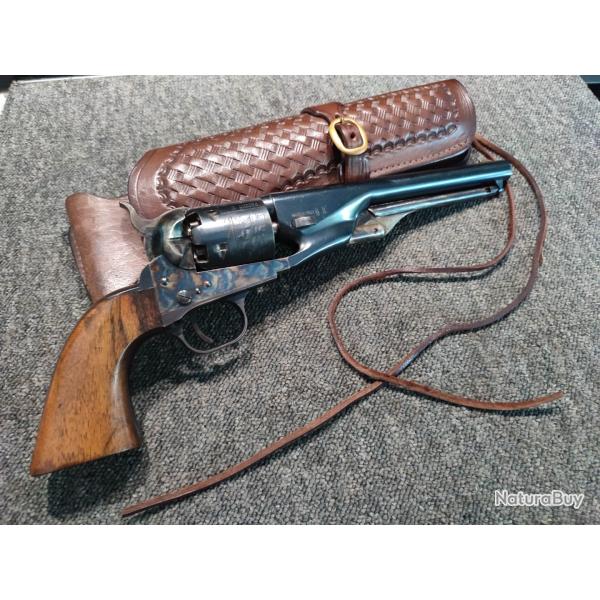Revolver Uberti  de 1970 mod�le Colt 1861 Navy Westerner's Arms calibre 36 PN + holster en cuir