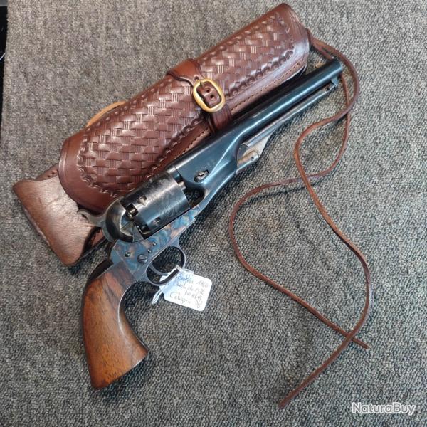 Revolver Uberti  de 1970 mod�le Colt 1861 Navy Westerner's Arms calibre 36 PN + holster en cuir