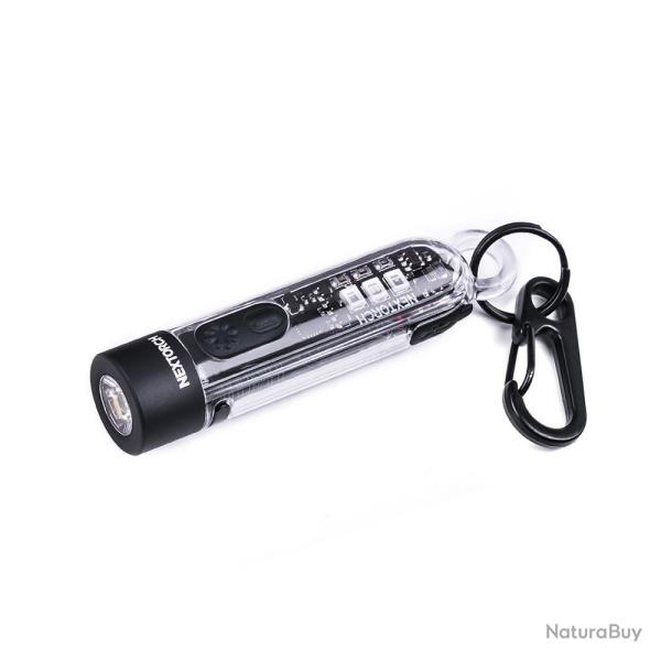 Lampe porte-cl�s rechargeable multifonctions K40 - �clairage blanc, rouge et bleu + UV - 700 lumens