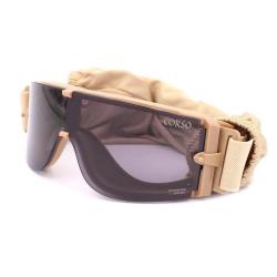 Masque Protection MK800 w/ 3 Ecrans (Corso Tactical) D&eacute;sert Transparent / Jaune / Fum&eacute;