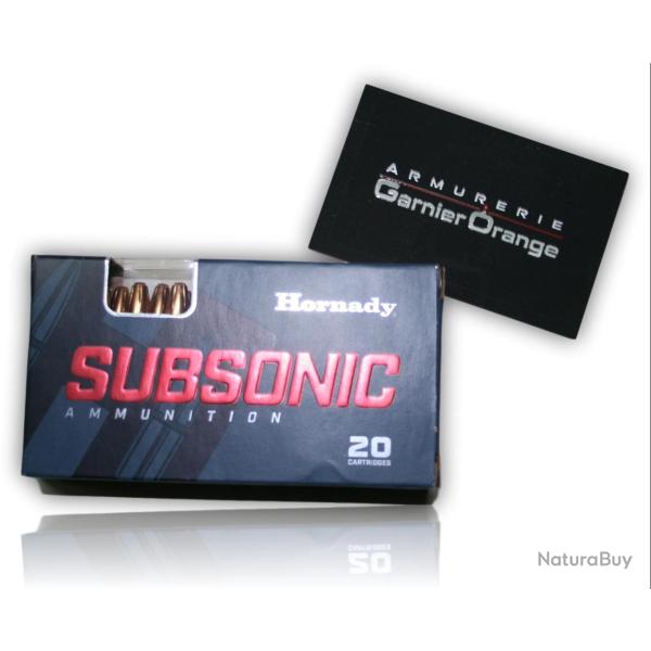MUNITION HORNADY SUBSONIC 190GR 300 AAC BLACKOUT X 20